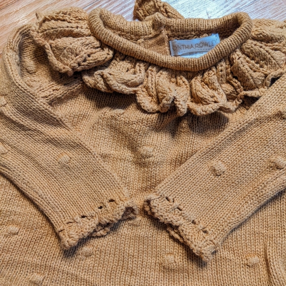 Cynthia Rowley Shirt Skirt Tan Brown Infant baby girl 0-3 months knit top cute - Picture 3 of 10